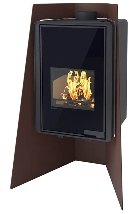 Krbová kamna HS Flamingo DELUXE  ISLAND, hnědá - sametová