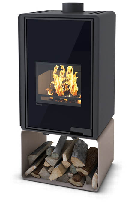 Krbová kamna HS Flamingo DELUXE  PENTAI, olivová