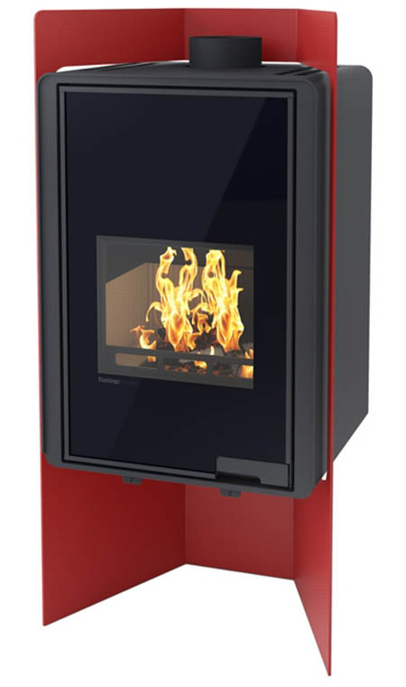 Krbová kamna HS Flamingo DELUXE  PULAU, červená