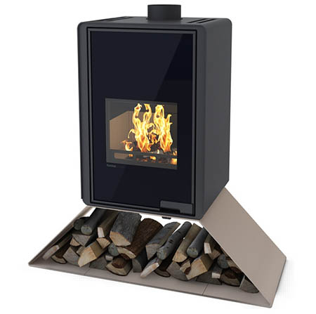 Krbová kamna HS Flamingo DELUXE  SENAI, olivová