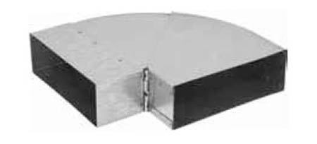 Nastavitelné koleno 45°–90°–kanál 200 x 90 mm