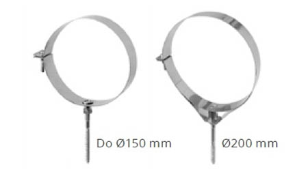 Úchytka ohebného potrubí průměr 200 mm