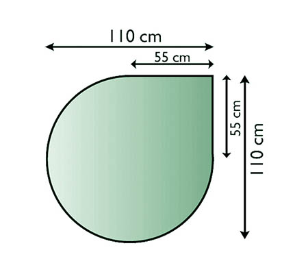 Sklo pod kamna Lienbacher, 21.02.884.2/110x110cm,8mm