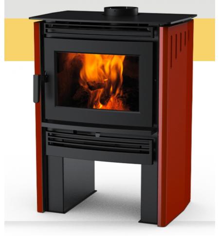 Kanadská kamna Pacific Energy NEO 2.5 červená, smaltované plechy