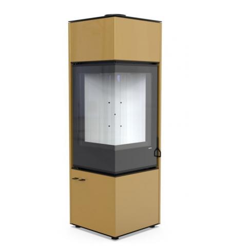 DEFRO HOME Krbová kamna QUADROOM LONG – zlatá