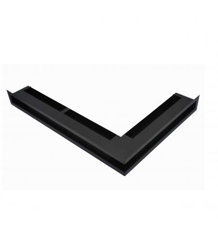 KRBOVÁ MŘÍŽKA OTEVŘENÁ ROHOVÁ 70X50X9 ČERNÁ