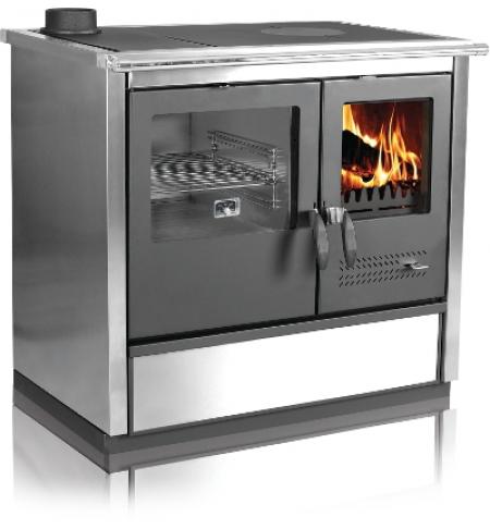 Sporák na tuhá paliva NORTH 8,73 kW, levý, inox