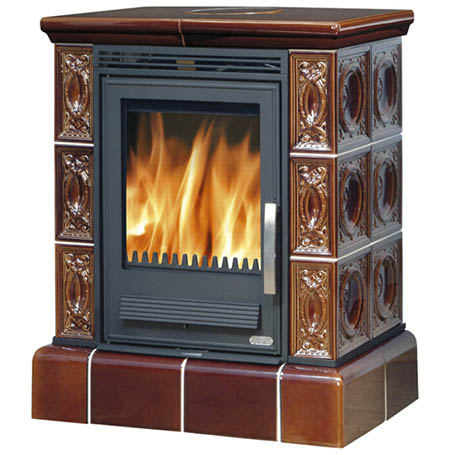 Kachlová kamna ABX s kombi vložkou Helvetia KP kachlový sokl