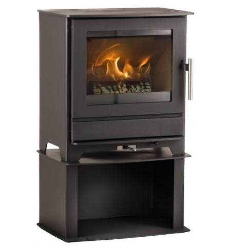 Krbová kamna HETA Inspire 40H s integrovaným spodním dřevníkem