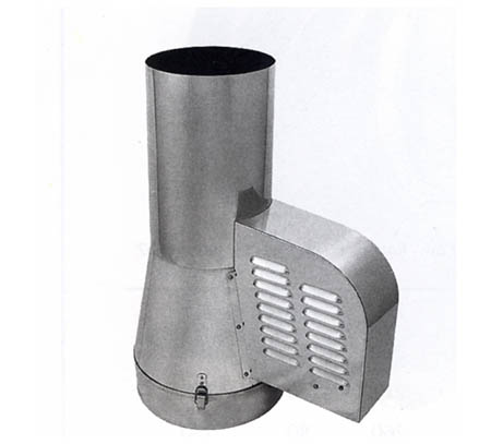 Komínový ventilátor M500 s redukcí do komína průměr 200 mm