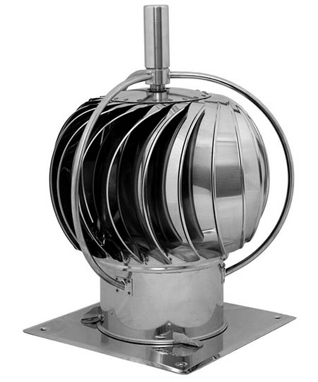 Komínová hlavice spalinová KARL S 15 se čtvercovou podstavou průměr 150 mm