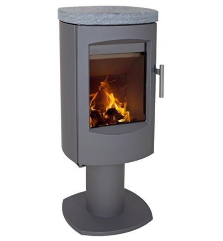 Krbová kamna HETA Scan-Line 7D na podstavci horní kámen mastek