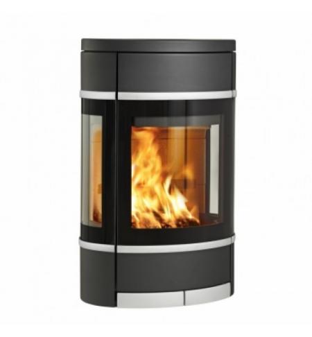 Scan 68-8 černý lak,s bočním prosklením,hliníkové lišty