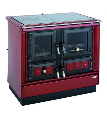 KVS Moravia VSP 9112.4382 Klaudie bordó pravý, chromované doplňky, smaltovaný bordo rám plotny, ocelová broušená plotna