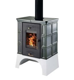 Kachlová kamna HAAS SOHN EBOLI černá, zelená kachle