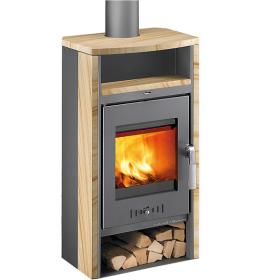 Krbová kamna HAAS SOHN Livorno antracit, pískovcový obklad