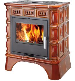 HAAS SOHN  kachlová kamna MATERA kachlový sokl+kachlový obklad medovník