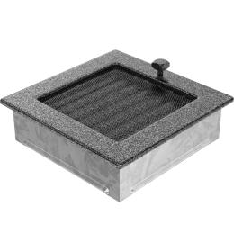 KRATKI mřížka 17x17 cm černo-stříbrná se žaluzií