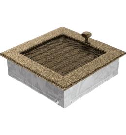 KRATKI mřížka 17x17 cm černo-zlatá se žaluzií