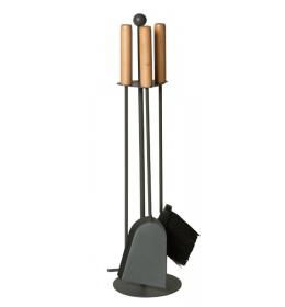 Krbové nářadí LIENBACHER 21.02.718.2 3 dílné, barva antracit, rukojeti dřevěné