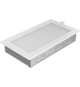 KRATKI mřížka 17x30 cm bílá se žaluzií