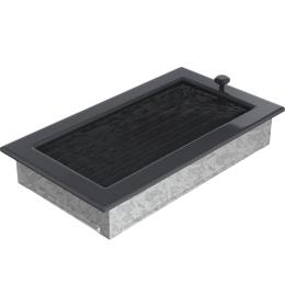 KRATKI mřížka 17x30 cm grafitová se žaluzií