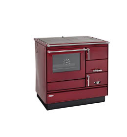 KVS Moravia VSP 9103.4382 bordó pravý, chromované doplňky, smaltovaný bordo rám plotny, ocelová broušená plotna