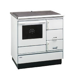 KVS Moravia VSP 9103.1112-OP bílý levý, plastové doplňky, smaltovaný černý rám plotny, ocelová plotna dělená stříkaná