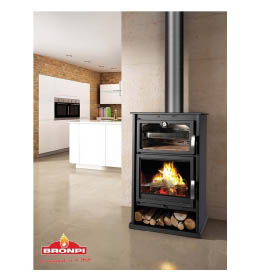 Krbová kamna s troubou Bronpi SUIZA inox