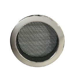 Krbová mřížka kulatá 100mm chrom