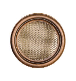 Krbová mřížka kulatá 125mm měděná patina