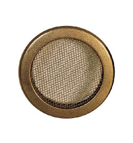 Krbová mřížka kulatá 125mm staré zlato