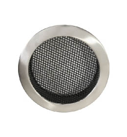 Krbová mřížka kulatá 160mm broušený chrom