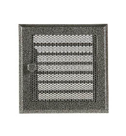 Krbová mřížka 16x16cm s žaluzií staré stříbro