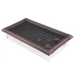 Krbová mřížka 16x32cm s žaluzií RETRO měděná patina