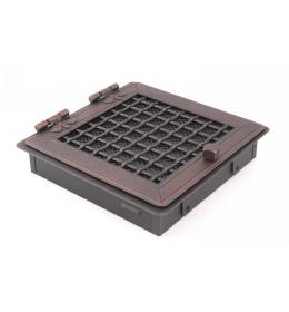 Krbová mřížka stylová 21x21cm měděná patina