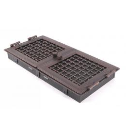 Krbová mřížka stylová 21x43cm s žaluzií měděná patina