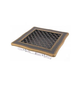 Krbová mřížka 16x16cm DECO zlatá patina