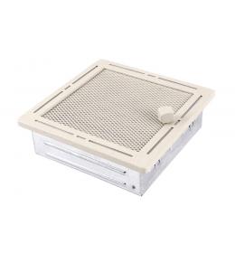 Krbová mřížka 16x16cm s žaluzií TREND krémový brokát