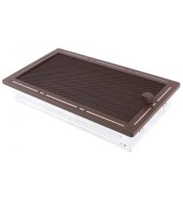 Krbová mřížka 16x32cm s žaluzií TREND hnědý brokát