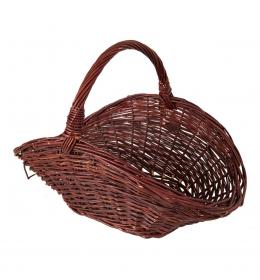 HS Flamingo HSF15-074 Koš na dřevo proutěný oválný tmavý