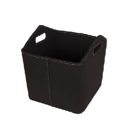 Koš na dřevo plstěný, černý