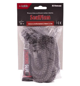 Těsnící šňůra na dvířka kulatá + lepidlo (10mm) 2,5m