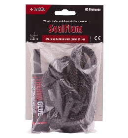 Těsnící šňůra na dvířka kulatá + lepidlo (8mm) 2,5m