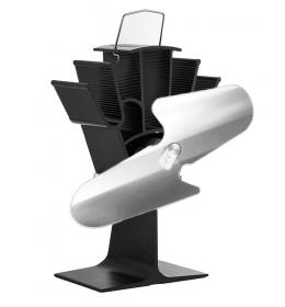 Ventilátor na kamna FLAMINGO dvoulopatkový, stříbrný