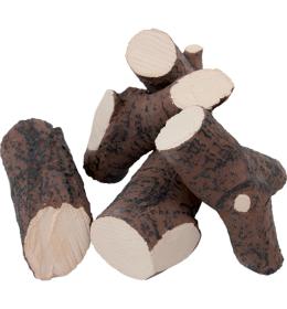 Kratki - Ozdobná keramická polena hnědá