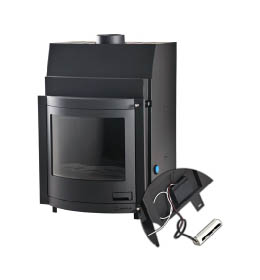 Krbová vložka HS Flamingo AQUAFLAM  PANORAMA 25 s výměníkem a základní regulací