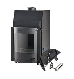 Krbová vložka HS Flamingo AQUAFLAM  PANORAMA 17 s výměníkem a základní regulací