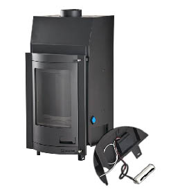 Krbová vložka HS Flamingo AQUAFLAM  PANORAMA 12 s výměníkem a základní regulací