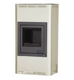 Krbová kamna HS Flamingo AQUAFLAM  17 s výměníkem - krémová, základní regulace